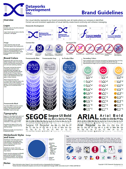 Freezerworks Brand Guidelines 2022
